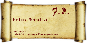 Friss Morella névjegykártya
